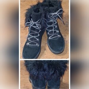 Nine West Women's Black Fur-Lined Boots